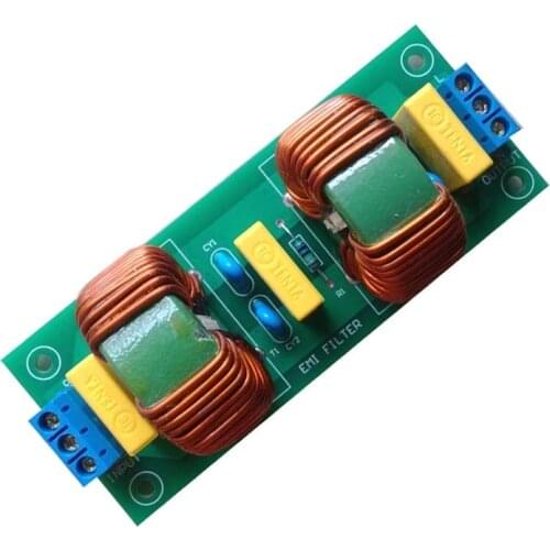 Two-stage 10A EMI Power Supply Purifier Filter Noise Impurity AC DC Universal Finished Board