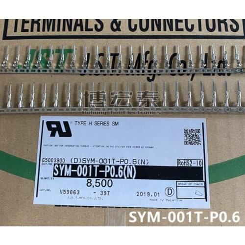 SYM-001T-P0.6 CONN PIN 22-28AWG TIN CRIMP Connectors SYM-001T-P0.6(N) Terminal housing 100% new parts SYM-001T-P0.6(N)