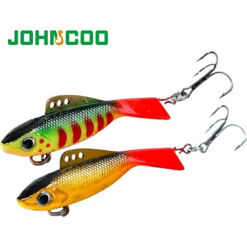 JOHNCOO 2pcs 55mm 65mm 75mm Winter Ice Fishing Lure Balancer 3D Eyes Jig Bait 12g 18g 28g Vertical Jigging Bait For Pike Perch