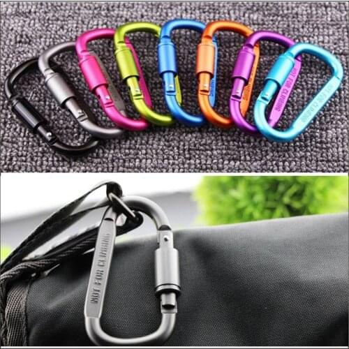 Outdoor Camping Carabiner Key Chain Carabiner Buckle D-Ring Hook Outdoor Sport Tool Rock Climbing Equipment Adventure Accessory