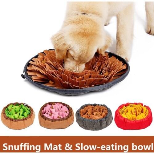 Pet Sniffing Mat Anti Choke Pet Feeding Bowl Dog Cat Slow Down Eating Food Consume Energy Puzzle Blanket Pet Supplies Toys
