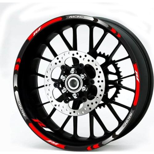 New motorcycle sticker 12 Pcs Fit Motorcycle Wheel Sticker stripe Reflective Rim For Yamaha YZF R1
