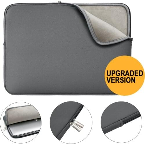 Rainyear Laptop Sleeve Bag Notebook Case 11,13,14,15,15.6 Inch For Macbook ASUS Acer HP Tablet Protective Cover Velvet Grey