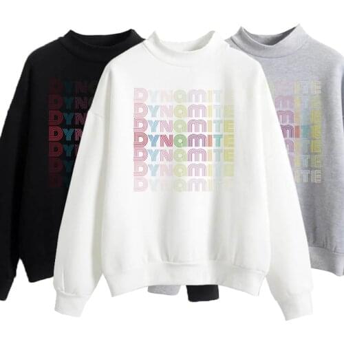 2020 new kpop bangtan boys new album "Dynamite" Harajuku fleece tops winter new Oversize loose casual women Streetwear tops