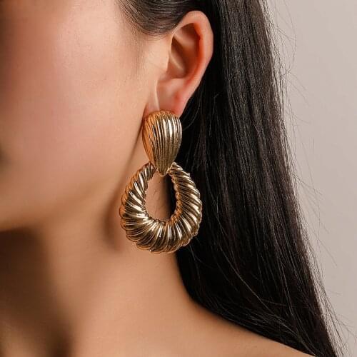 2021 New Drop Earrings For Women Trendy Exaggeration Big Geometric Statement Pendant Earrings Fashion Wedding Party Jewelry Gift