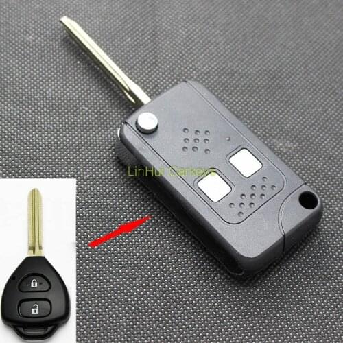 PINECONE Key Case for TOYOTA COROLLA Car Key 2 Buttons Uncut Blade Remote Blank Key Shell Cover 1 PC