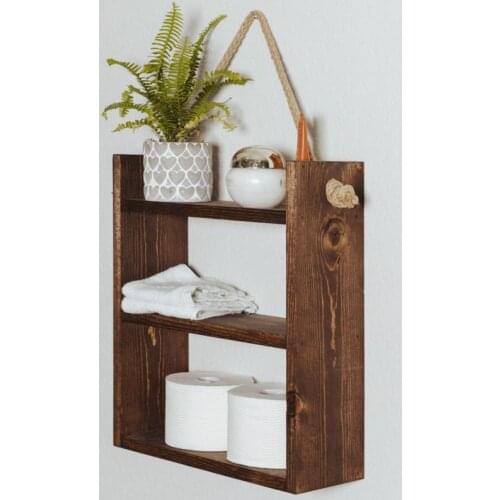 Hanging Bathroom Shelf Organizer, Bathroom Wall Decor, Modern Farmhouse, Apartment Decor, Towel Rack, Farmhouse, Floating Shelf
