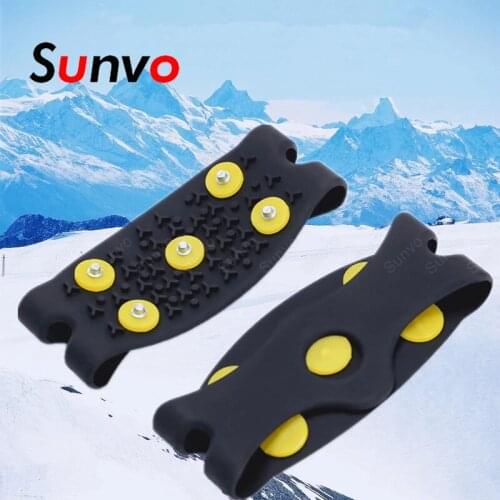 5-Stud Anti-Slip Crampons for Snow And Ice Gripper Cleats Winter Outdoor Hiking Climbing Non-slip Ice Grips Shoe Spikes Covers