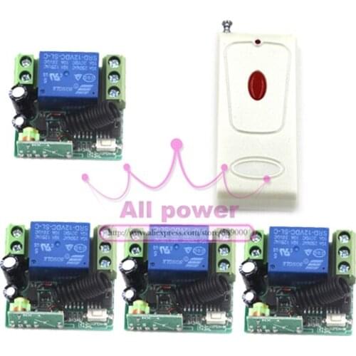 DC 12V 1 CH Relay Receiver Wireless Remote Control Switch 315/433.92 RF Radio Frequency Learning Momentary Toggle Latched