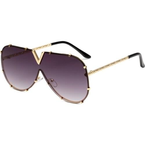 New Oversized Punk Sunglasses Women 2020 Fashion Brand Pilot Sun Glasses Men Female Oculos Feminino Lentes Gafas De Sol UV400