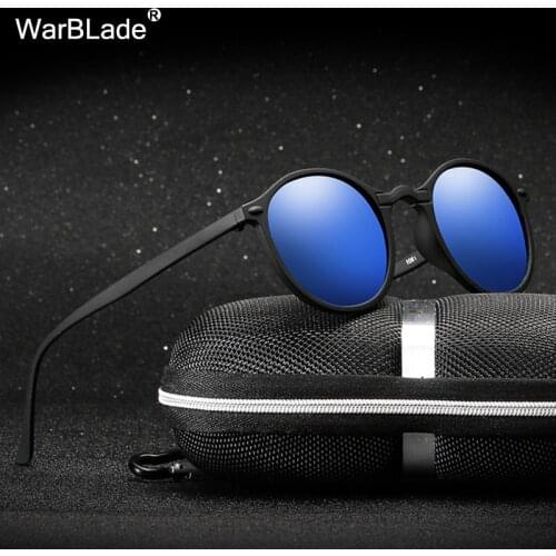 WarBLade Women Men Polarized Sunglasses Retro Round Rivet Frame Sun Glasses Male Driving Goggle UV400 Eyewear Gafas de sol