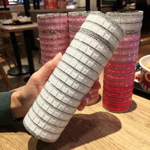 Smart Thermos Mug with Temperature Display Handmade Sparkling High-end Rhinestones Water Bottle Thermos Bottle Insulated Flask