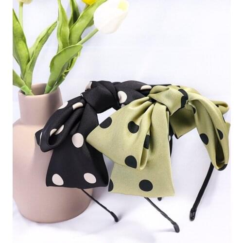 2020 Vintage Dot Strawberry Bezel Bow Hair Band Women Headband Hoop Hair Clips Girls Hair Accessories Hairband Opaska Do Wlosow