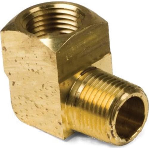 1/8" 1/4" 3/8" 1/2" 3/4" NPT Female To Male Elbow Block Brass Pipe Fitting Water Gas Oil 150 PSI For Pressure Gauge