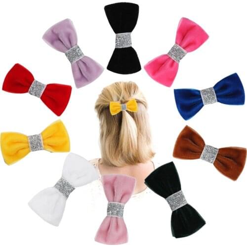 10pcs Bowknot Hair Tie Girls Solid Shiny Elastic Elastic Band Hair Tie Hair Tie Children Hair Accessories haarband