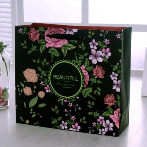 10PCS DIY Multifunction Soft Color Paper Bag with Handles Christmas Easter Party Gift Bag High Quality Shopping Bags