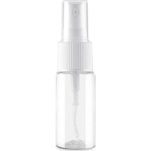 100pcs 0.66oz 20ml Fine Mist Spray Bottles Clear White Travel Bottle Toiletries Liquid Containers for Cosmetic Makeup