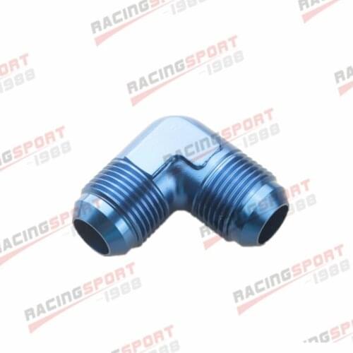 10AN AN10 To AN10 AN-10 90 Degree Flare Union Fuel Fitting Adapter Male Blue