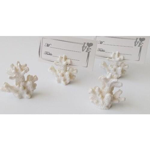 200pcs Wedding Favors And Gifts "seven Seas" Coral Place Card Photo Holder Beach Theme Wedding Frame lin4089