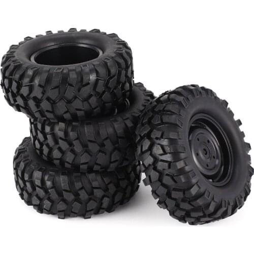 4pcs 1.9 Inch 96mm Rubber Wheel Rim And Tire For 1/10 Hsp Redcat Traxxas Axial Scx10 D9 Off Road Rock Crawler Car Part RC Tires