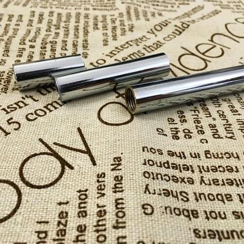 4pieces/lot m10 female thread+electroplated metal hollow tube for Lighting accessories Both ends has the inner thread