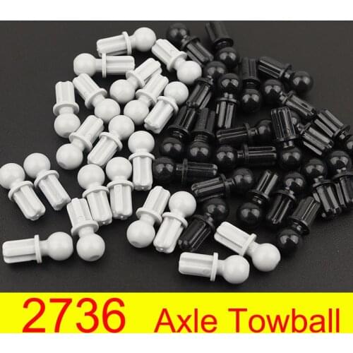 50PCS 2736 Axle with ball Building Block Bricks Accessories Compatible Assembly Parts connector MOC DIY Education Toys