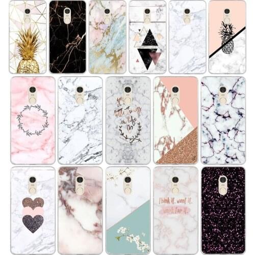 58AA pink white blue marble gift Soft Silicone Tpu Cover phone Case for Xiaomi Redmi 4A 4x Note 4 4x case