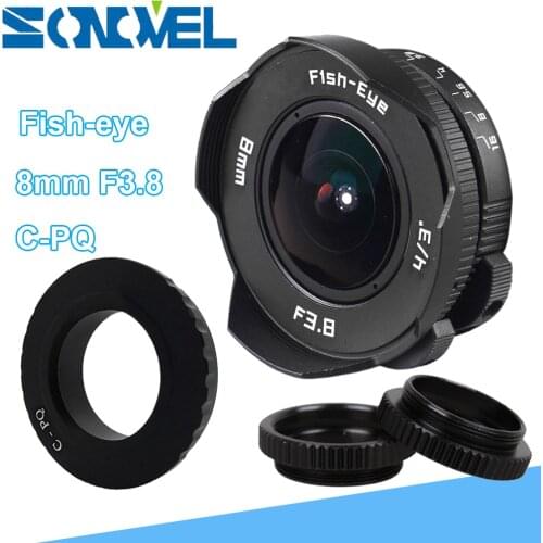 8mm F3.8 Fish-eye CCTV Lens Manual Wide Angle Fisheye Lens Focal length Fish eye Lens Suit for Pentax Q/Q10/Q7/Q-S1 Camera