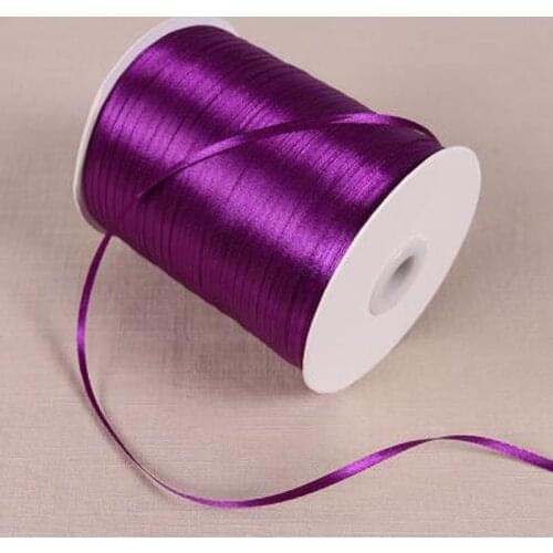 REDJCK Satin Ribbon 20/50/100 Yards\lot 3 mm Width Polyester Silk Ribbons DIY Material For Gift Cake Box Packing Decoration