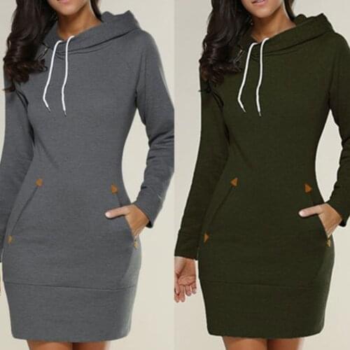 Extra Long Hoodie Plain Hooded Elegant Sweatshirt 4xl 5xl Big Size Poleron Mujer 2021 Cord Tunic Hoodies Dress Women Casual Wear