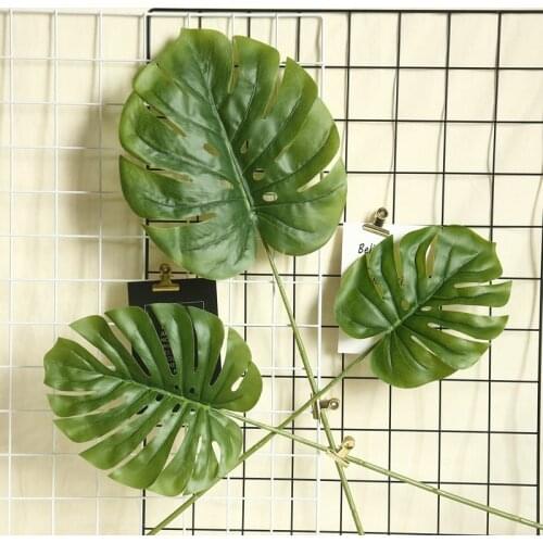 72cm Artificial Turtle Leaf Soft Palm Leaves Branch Home Christmas Garden DIY Wedding Flower Wall Plant Wall Decor Monstera Leaf