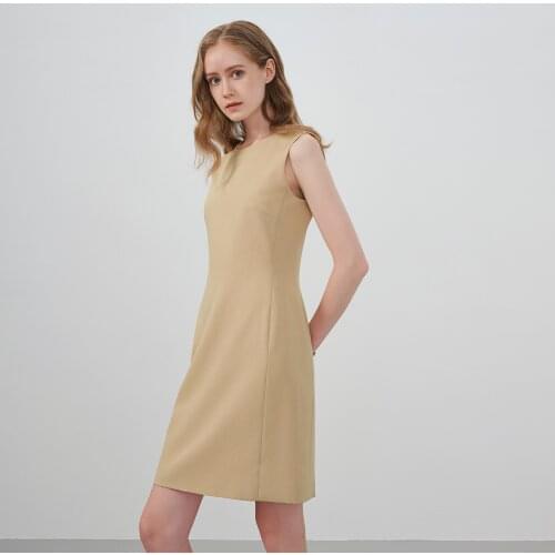 Summer Sexy Sleeveless Dress Girls Slim Fit Bodycon Dress OL Office Wear Women Elegant A Line Party Zip Up Clubwear Large Sizes