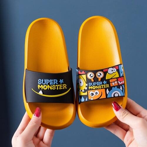 2021 Summer Slippers Cute Home Non-slip Boys Kids Slippers Toddler Girls Shoes Blue Pink Beach Shoes