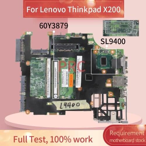 60Y3879 Laptop motherboard For Lenovo Thinkpad X200 SL9400 Notebook Mainboard 07251-2 SLB66 SLB92 DDR4