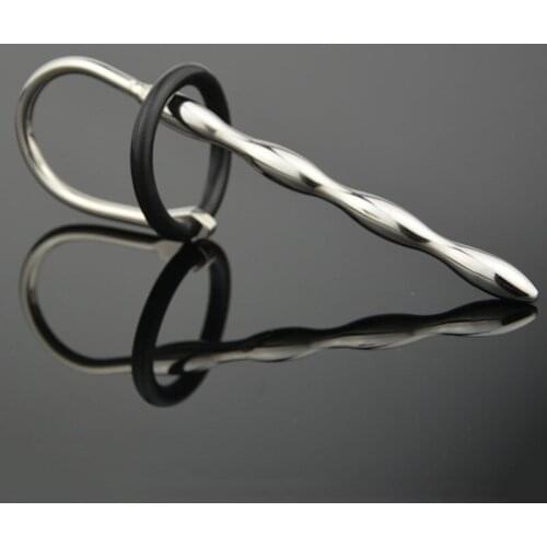 Male Penis Insertion Stainless Steel Urethral Dilators Sounding Rods Cock Ring Penis Plug Sex Toys For Men Cbt Urethral Sound