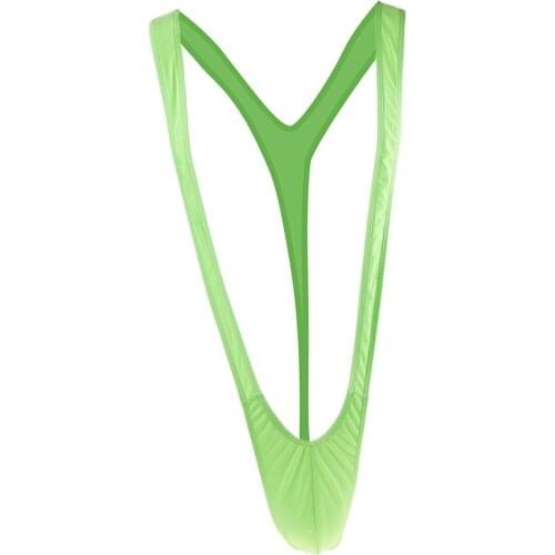 Mens Sexy Borat Swimsuit Mankini Thong Lingerie Thong Trunks C-String Bikini For Men Body Suit