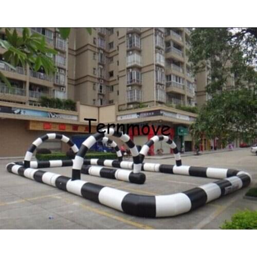Inflatable obstacle sport games, inflatable race track for sale inflatable race track for zorb ball / go kart race