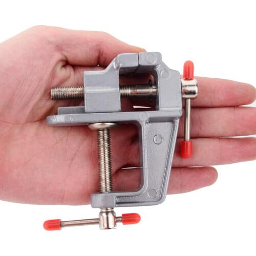 Wholesale Brand New 3.5" Aluminum Miniature Small Jewelers Hobby Clamp On Table Bench Vise Mini Tool Vice 1PCS