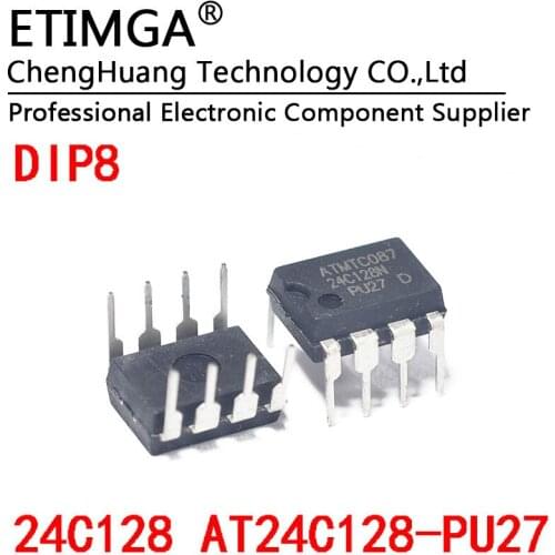 Original 24C128 AT24C128-PU27 AT24C128 DIP-8 memory