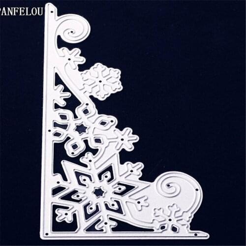 PANFELOU Metal craft The corner flower panel paper die cutting dies for Scrapbooking/DIY Easter wedding Halloween cards