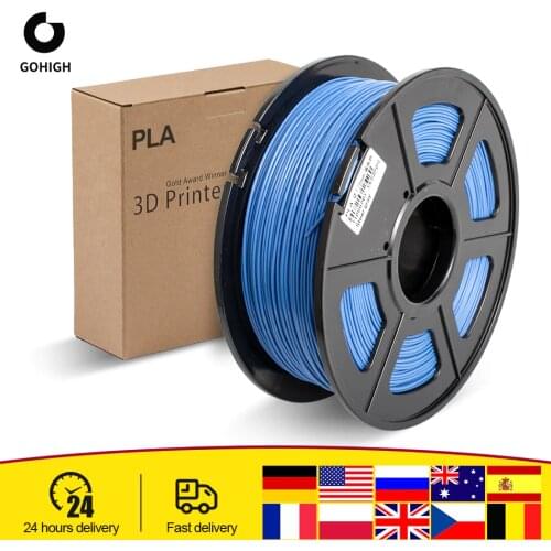 GOHIGH PLA Filament 1.75mm For 3D Printer 1kg/Roll Neat Spool No tangle Print Smoothly PLA Material for Printing