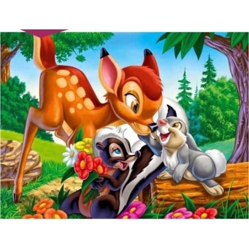 Full round diamond painting cartoon deer rhinestone embroidery picture anime diamond dotz kid toys mosaic art wall sticker decor