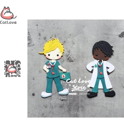 Catlove Man medical staff Metal Cutting Dies Scrapbooking Stencil Die Cuts Card Making DIY Craft Embossing New Dies For 2020