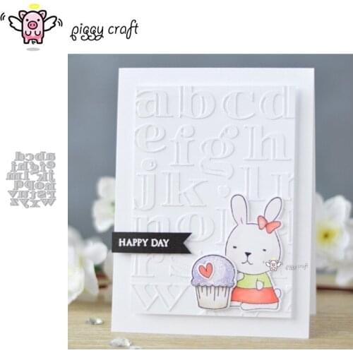 Piggy Craft metal cutting dies cut die mold Letter decoration Scrapbook paper craft knife mould blade punch stencils dies