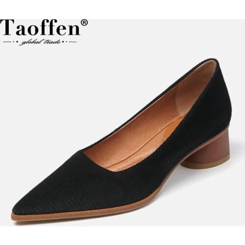 Замшевые туфли-лодочки Taoffen China At AliExpress