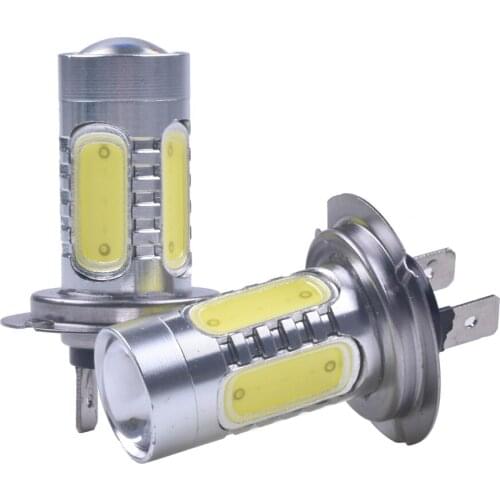 Universal 2Pcs High Power H7 7.5W COB LED Light Car Auto Light Source Fog Headlight Lamp 12V DC For BMW e46 For Audi a3 a4 q5 q7