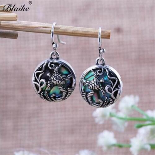Blaike Silver Color Dangle Earrings For Women Exquisite Animal Turtle Drop Earrings Wedding Party Jewelry Gifts