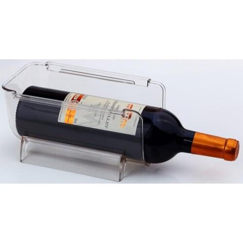 1PC Acrylic Wine & Water Bottle Organizer Holder Stackable Wine Rack for Kitchen Countertops, Table Top, Party, Fridge, Bars