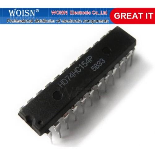1pcs/lot CD74HC154EN SN74HC154N CD74HC154 MC74HC154N MM74HC154N 74HC154 DIP-24 In Stock