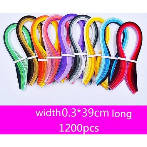 1200pcs 3mm*39cm yan paper roll paper handmade paper yan paper painting material Paper Quilling Paper Rolling 9 colors choose